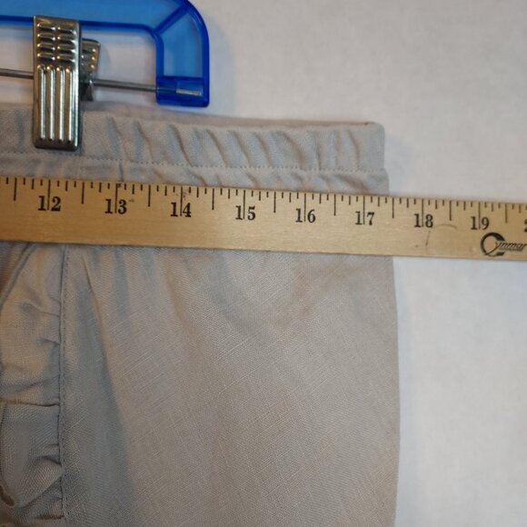 Chalet Linen Maxi Skirt Women's L Ruffles Elastic Pull On Waist Resort Vacation - Picture 10 of 10